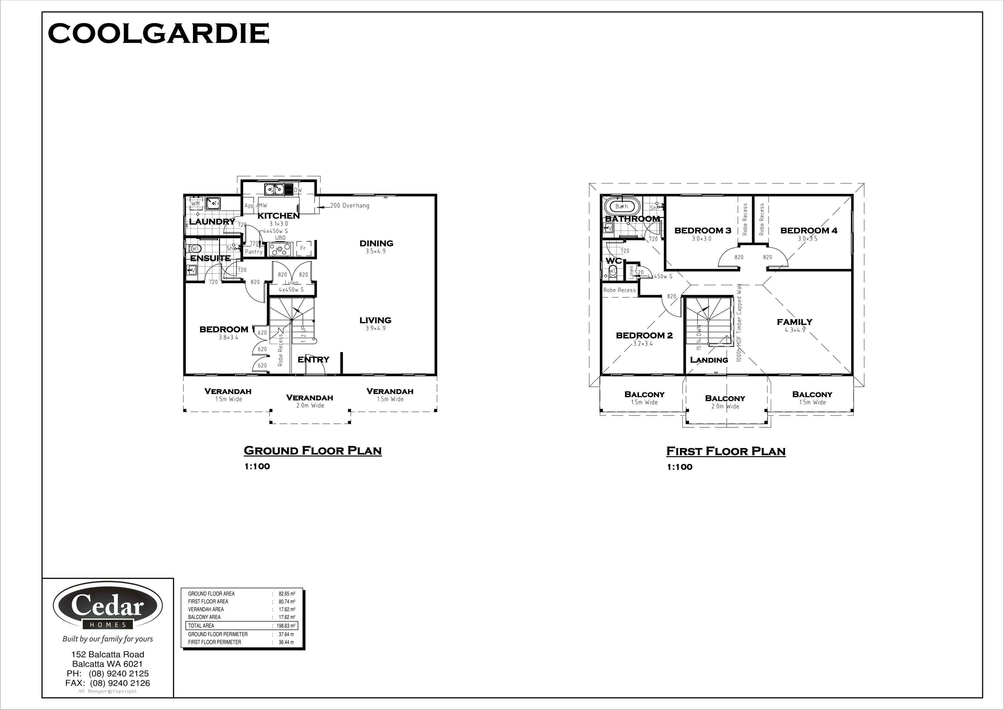 Coolgardie style house floor plan against a whit background